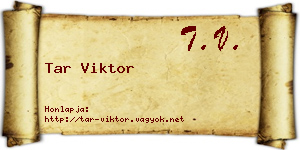 Tar Viktor névjegykártya